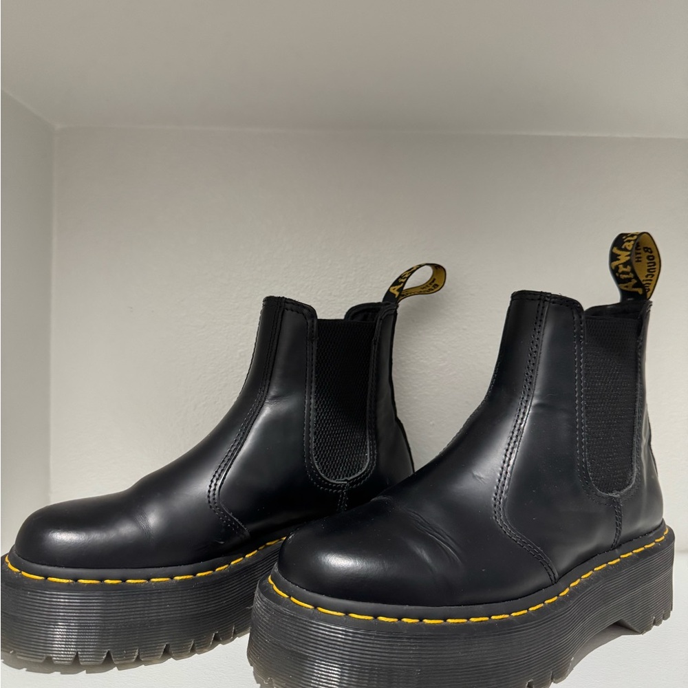 Dr. Martens Black Platform Ankle Boots